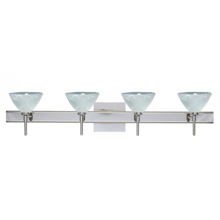 Besa Lighting Besa Wall With SQ Canopy Domi Chrome Marble 4x40W G9 4SW-174352-CR-SQ